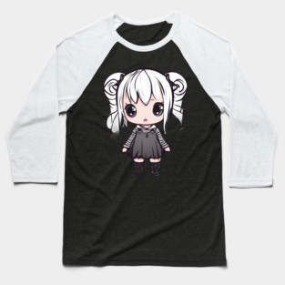 Emo Kawaii Girl Baseball T-Shirt