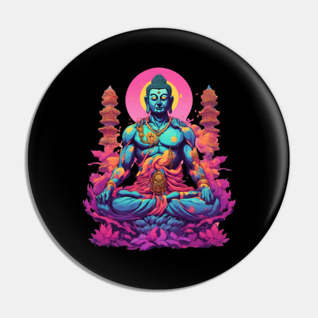 Neon Buddha Pin by animegirlnft