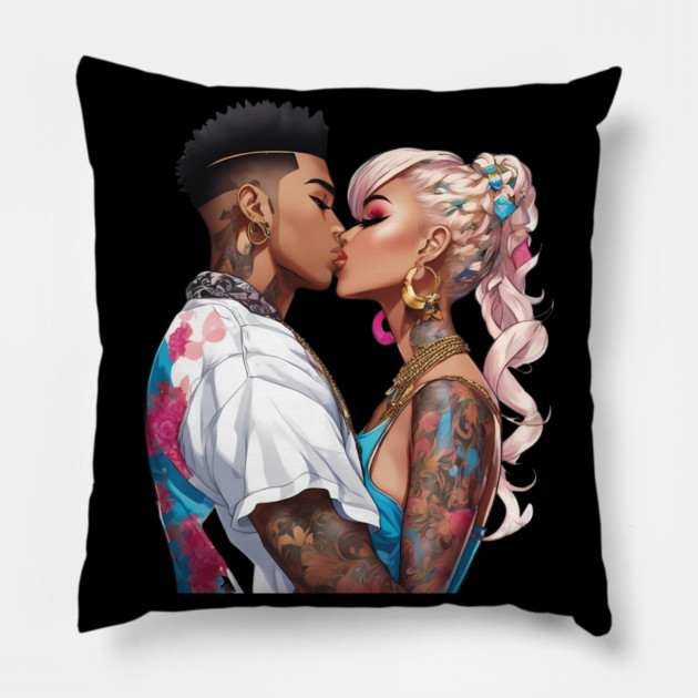 Kissing Love Pillow by animegirlnft