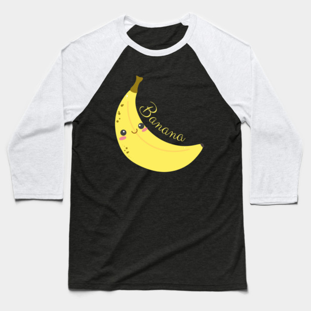 banana lover Baseball T-Shirt by Pixel Threads 