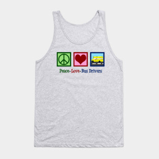 Peace Love School Bus Drivers Tank Top