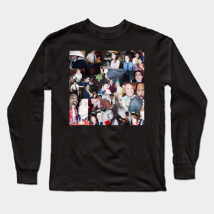 the office christmas collage Long Sleeve T-Shirt
