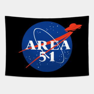 N-Area 51 - Funny Nasa Parody - UFO Conspiracy Tapestry