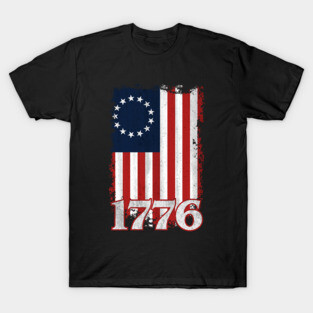 Betsy Ross Flag Vintage America First 1776 Betsy Ross Flag T-Shirt