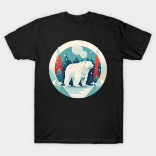 Polar Bear in Ornament, Love Bears T-Shirt