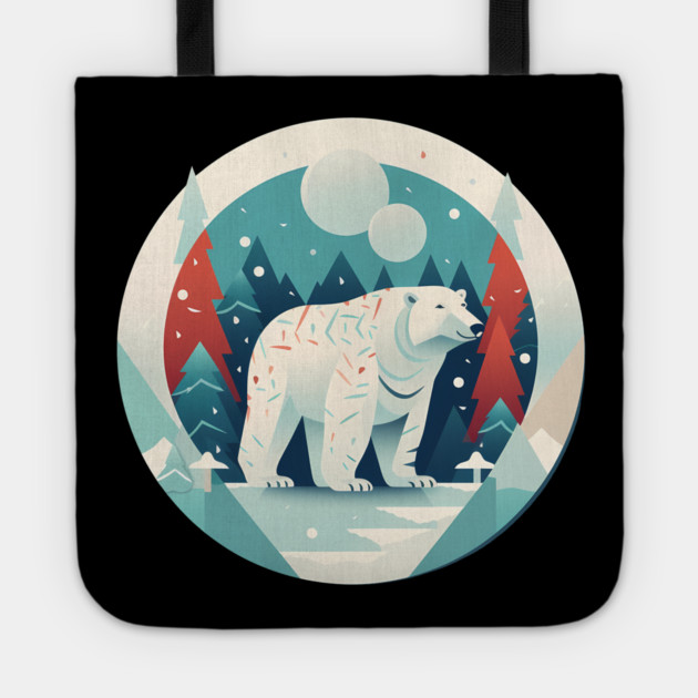 Polar Bear in Ornament, Love Bears Tote by logiamerch