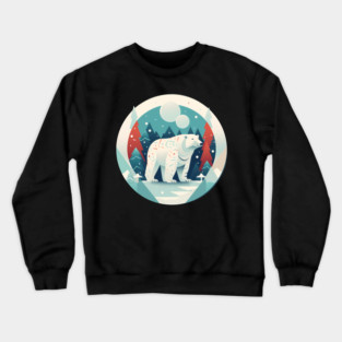 Polar Bear in Ornament, Love Bears Crewneck Sweatshirt