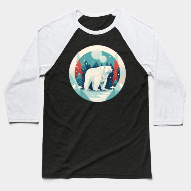 Polar Bear in Ornament, Love Bears Baseball T-Shirt by logiamerch