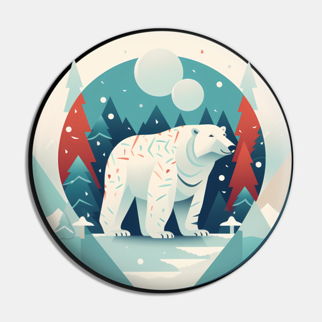 Polar Bear in Ornament, Love Bears Pin by logiamerch
