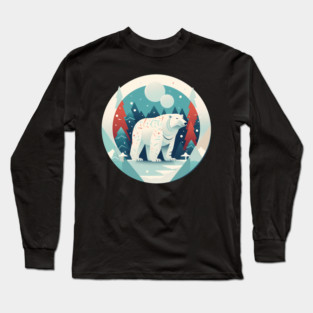 Polar Bear in Ornament, Love Bears Long Sleeve T-Shirt
