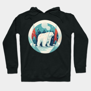 Polar Bear in Ornament, Love Bears Hoodie