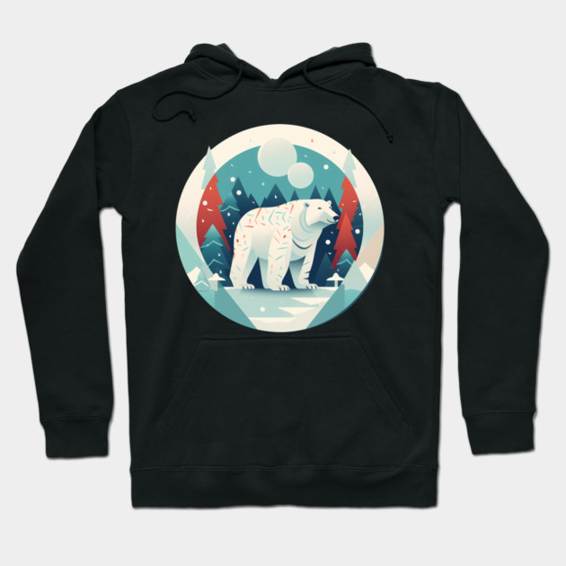 Polar Bear in Ornament, Love Bears Hoodie by logiamerch