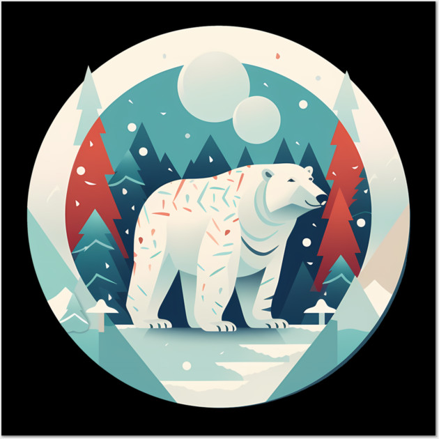 Polar Bear in Ornament, Love Bears Wall Art by logiamerch