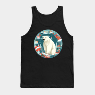 Polar Bear in Ornament, Love Bears Tank Top