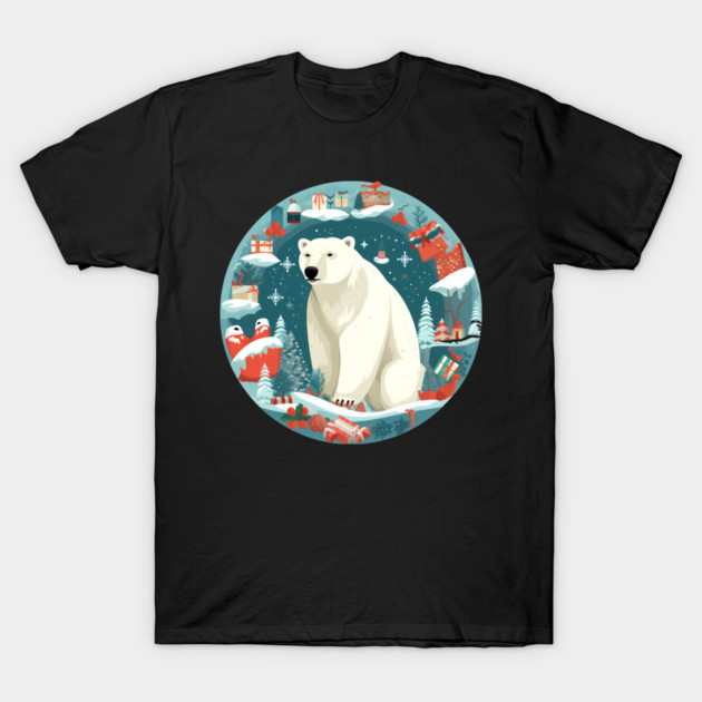 Polar Bear in Ornament, Love Bears T-Shirt by logiamerch