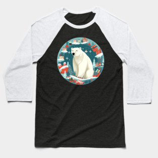 Polar Bear in Ornament, Love Bears Baseball T-Shirt