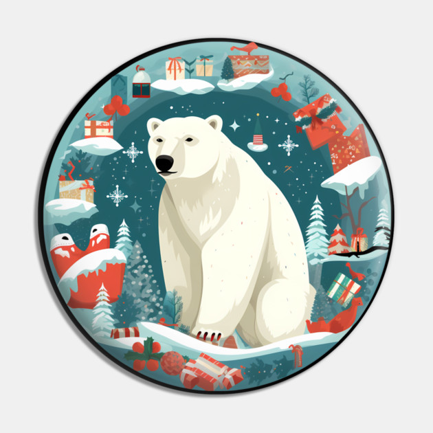 Polar Bear in Ornament, Love Bears Pin by logiamerch