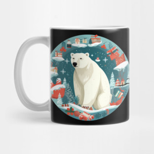 Polar Bear in Ornament, Love Bears Mug