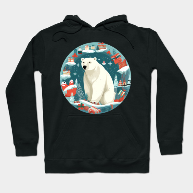 Polar Bear in Ornament, Love Bears Hoodie by logiamerch