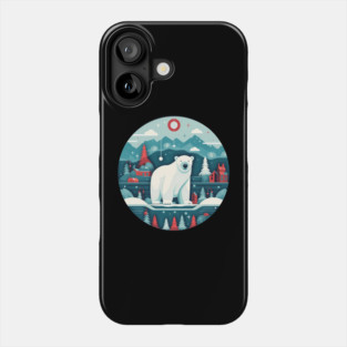 Polar Bear in Ornament, Love Bears Phone Case