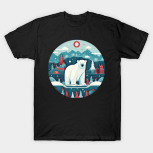 Polar Bear in Ornament, Love Bears T-Shirt