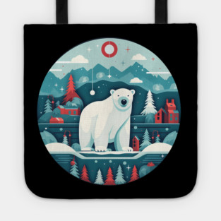 Polar Bear in Ornament, Love Bears Tote