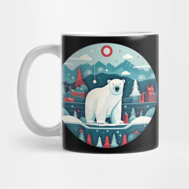Polar Bear in Ornament, Love Bears by logiamerch