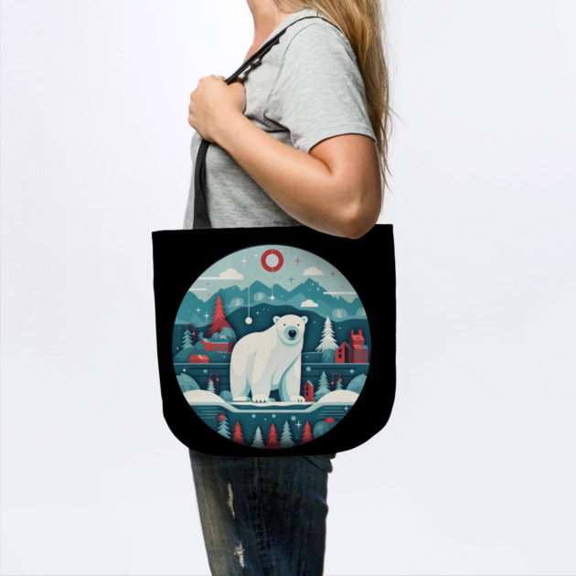Polar Bear in Ornament, Love Bears by logiamerch