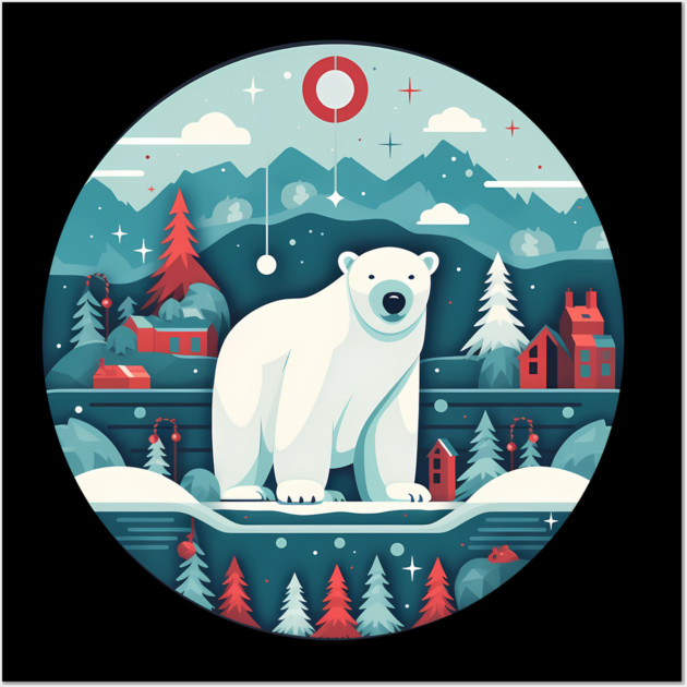 Polar Bear in Ornament, Love Bears Wall Art by logiamerch