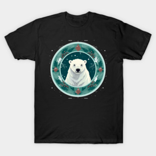 Polar Bear in Ornament, Love Bears T-Shirt