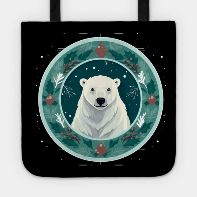 Polar Bear in Ornament, Love Bears Tote by logiamerch