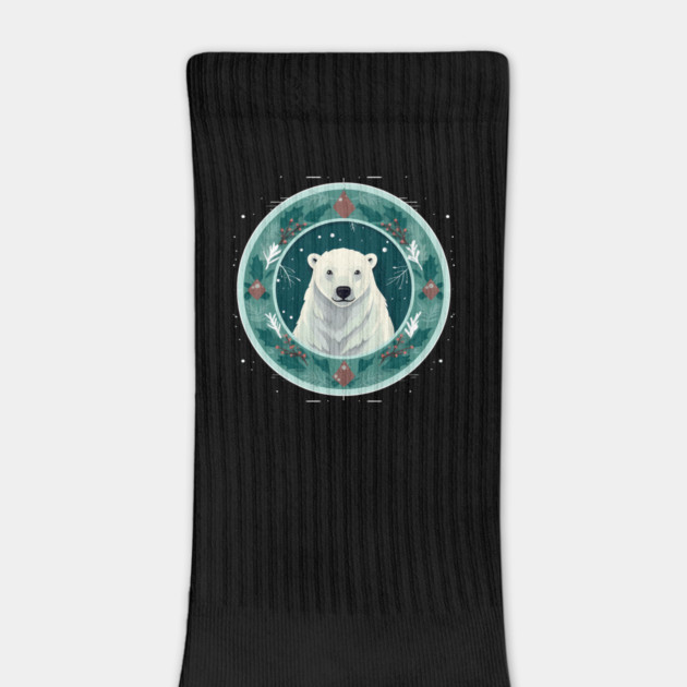 Polar Bear in Ornament, Love Bears by logiamerch