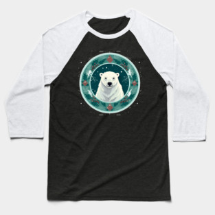 Polar Bear in Ornament, Love Bears Baseball T-Shirt