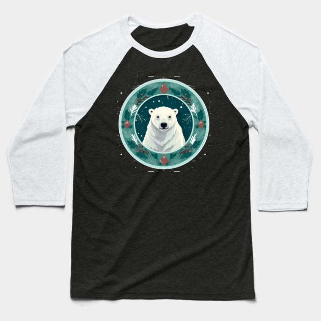 Polar Bear in Ornament, Love Bears Baseball T-Shirt by logiamerch