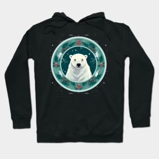 Polar Bear in Ornament, Love Bears Hoodie