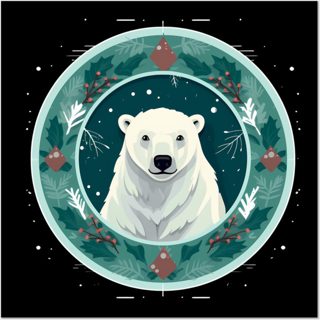 Polar Bear in Ornament, Love Bears Wall Art by logiamerch