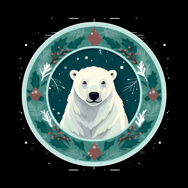 Polar Bear in Ornament, Love Bears by logiamerch