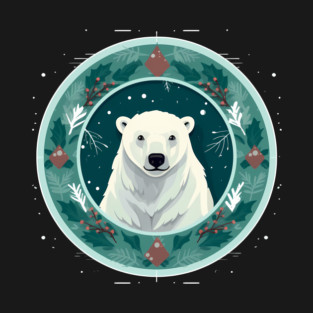 Polar Bear in Ornament, Love Bears T-Shirt