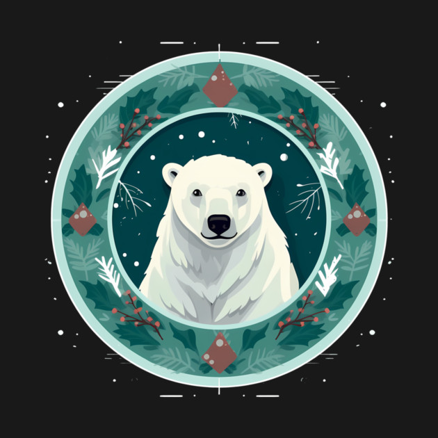 Polar Bear in Ornament, Love Bears by logiamerch