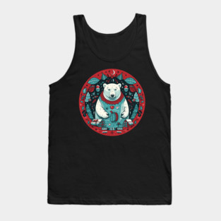 Polar Bear in Ornament, Love Bears Tank Top