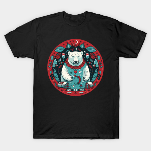 Polar Bear in Ornament, Love Bears T-Shirt by logiamerch