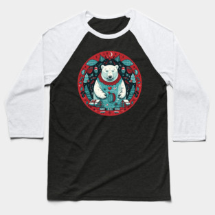 Polar Bear in Ornament, Love Bears Baseball T-Shirt