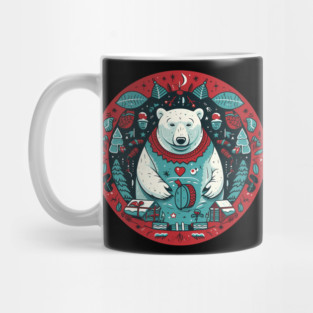 Polar Bear in Ornament, Love Bears Mug