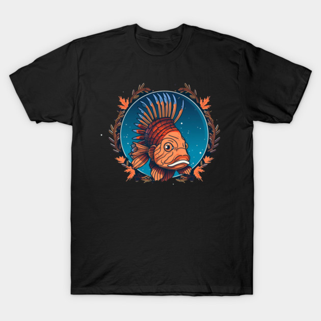 Lionfish in Ornament, Love Fishes T-Shirt by logiamerch