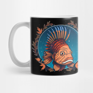 Lionfish in Ornament, Love Fishes Mug