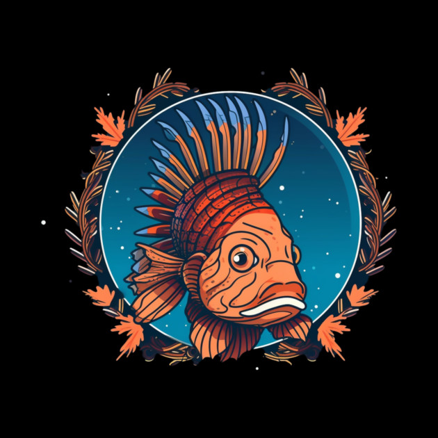 Lionfish in Ornament, Love Fishes by logiamerch