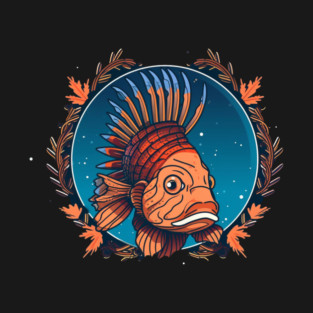 Lionfish in Ornament, Love Fishes T-Shirt