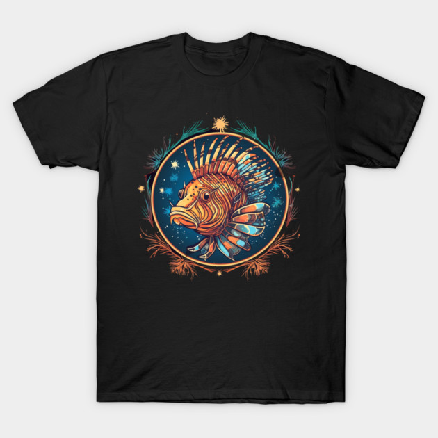 Lionfish in Ornament, Love Fishes T-Shirt by logiamerch
