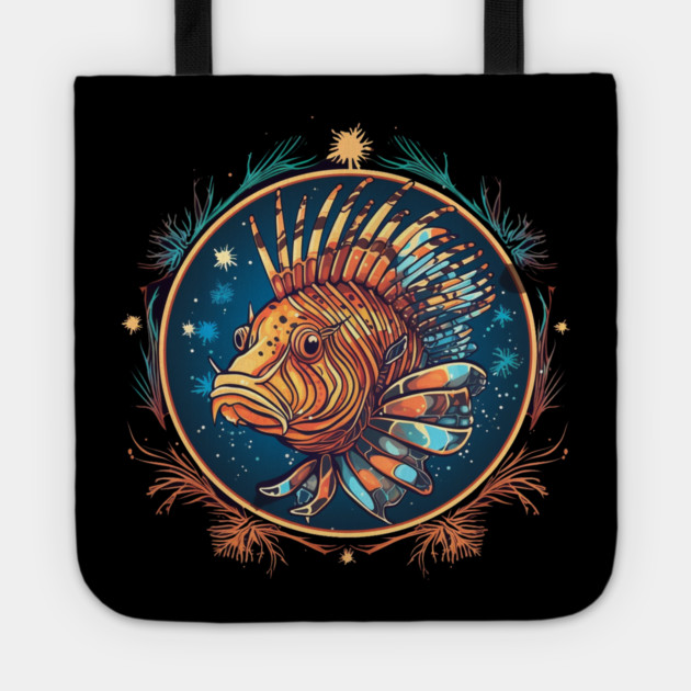 Lionfish in Ornament, Love Fishes Tote by logiamerch