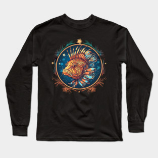 Lionfish in Ornament, Love Fishes Long Sleeve T-Shirt